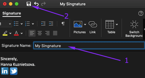 add social media icons to email signature outlook 2018