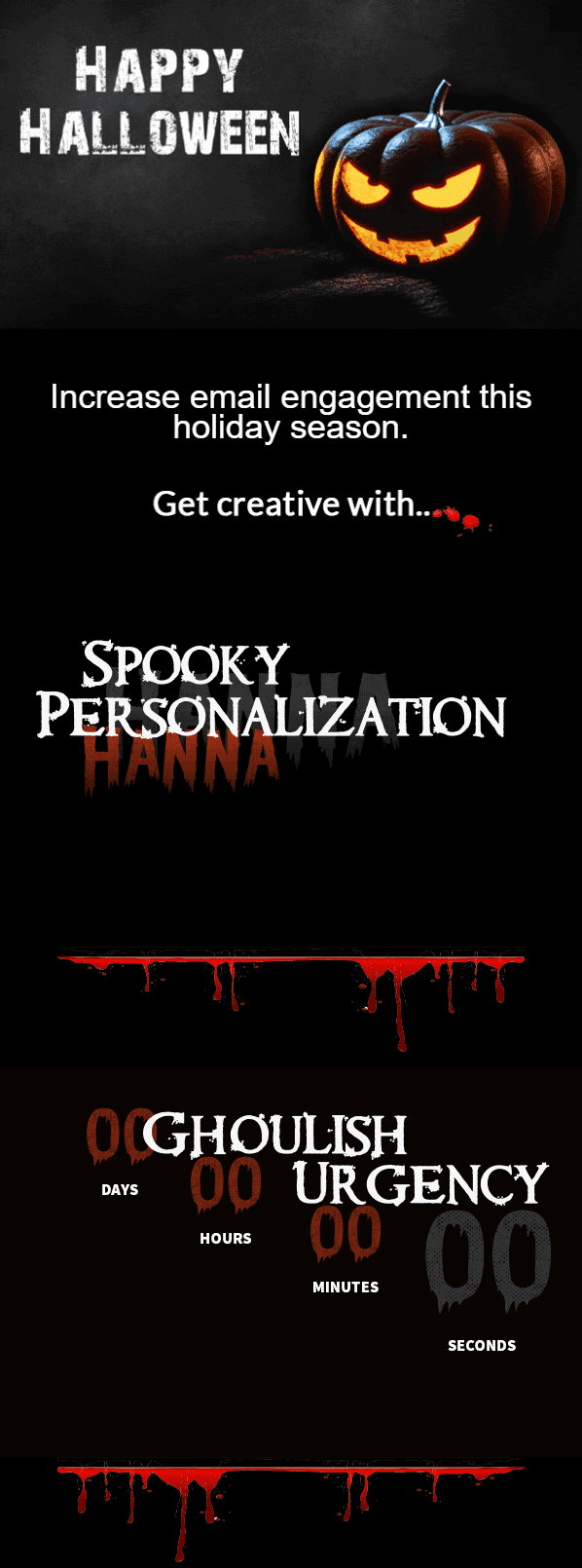 Il design delle email più spaventoso per festeggiare Halloween