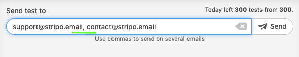 Sending Test Emails to Several Addresses_Enetering Addresses