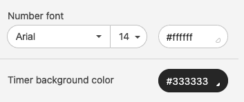 Setting Colors for Timers_Font and Background