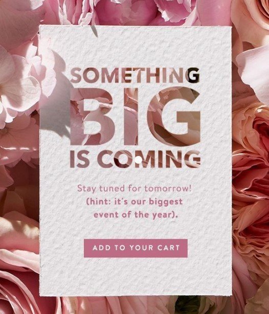 Creative teaser design_Partially reveal key details of your product launch marketing email