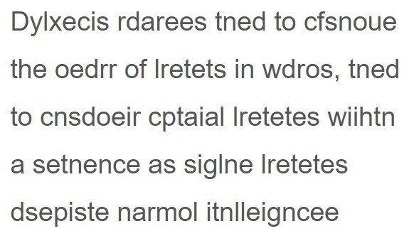 Example of how letters mix up for dyslexic readers _ Best practices to maintain for email accessibility