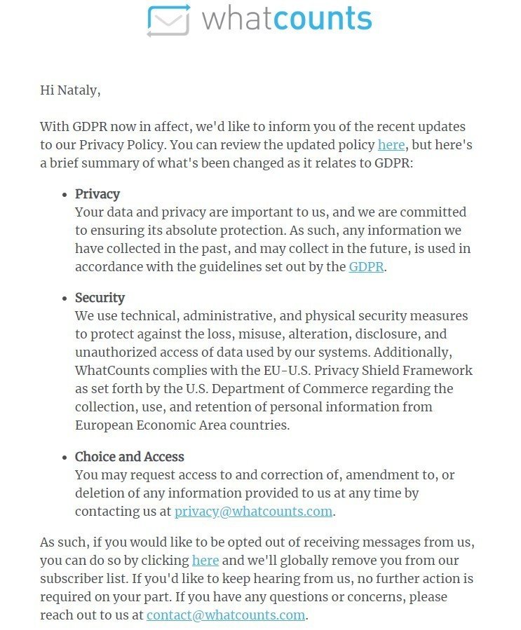 privacy notice letter to attach to privacy