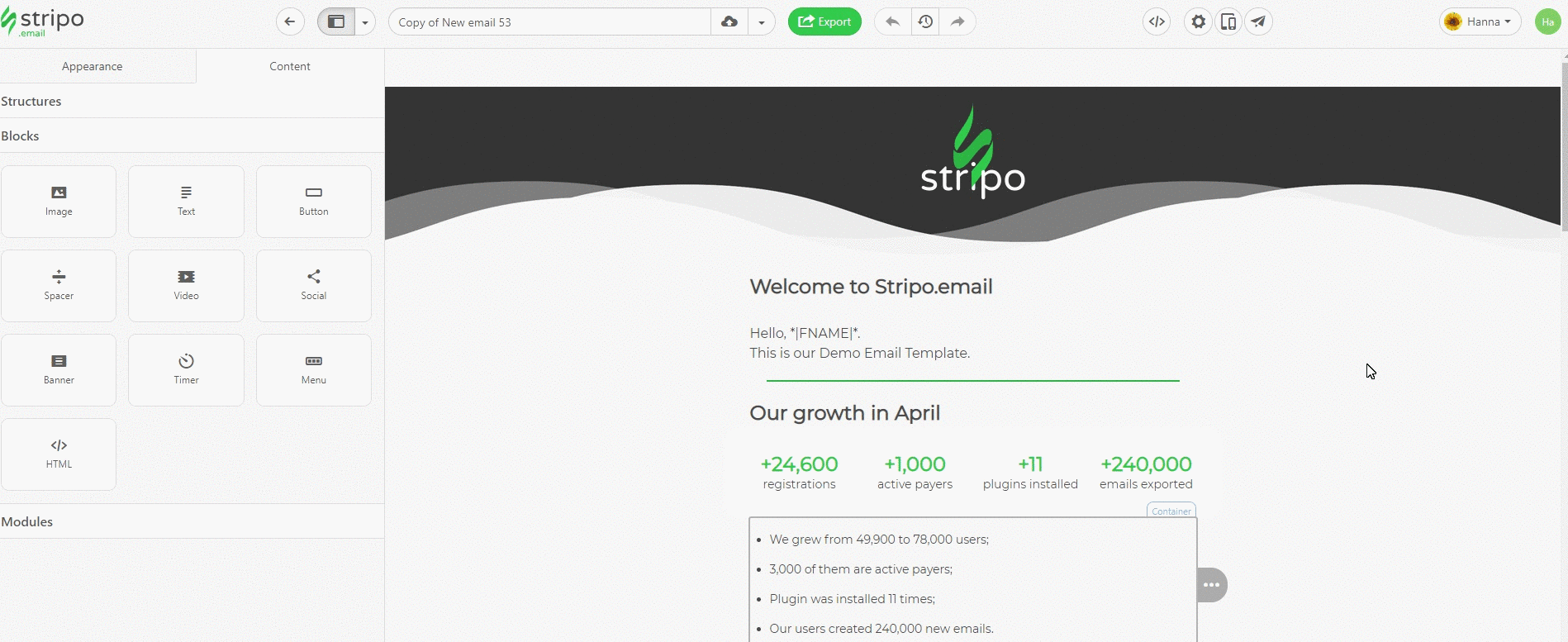 Stripo HTML Email Preview