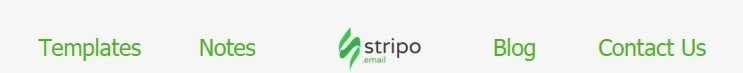 E-Mail-Kopfzeile mit Menüregisterkarten _ Stripo