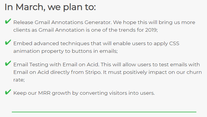 Stripo Investor Monthly Update Plans for the Next  Reporting Period!
