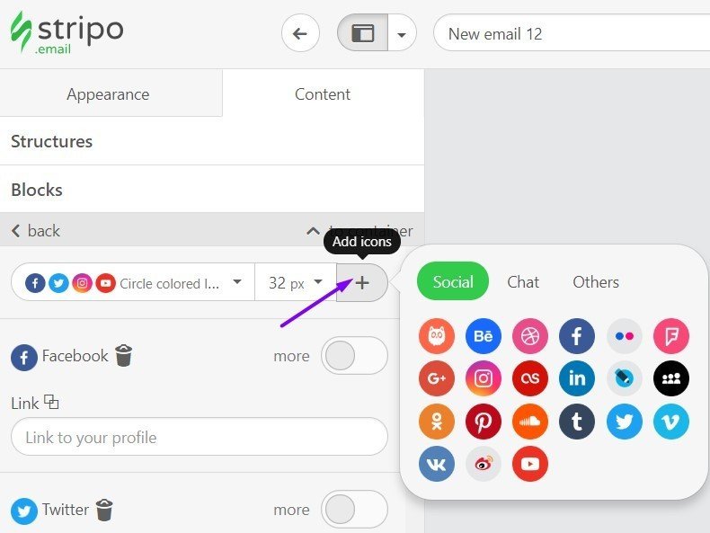 add social media icons to email signature outlook