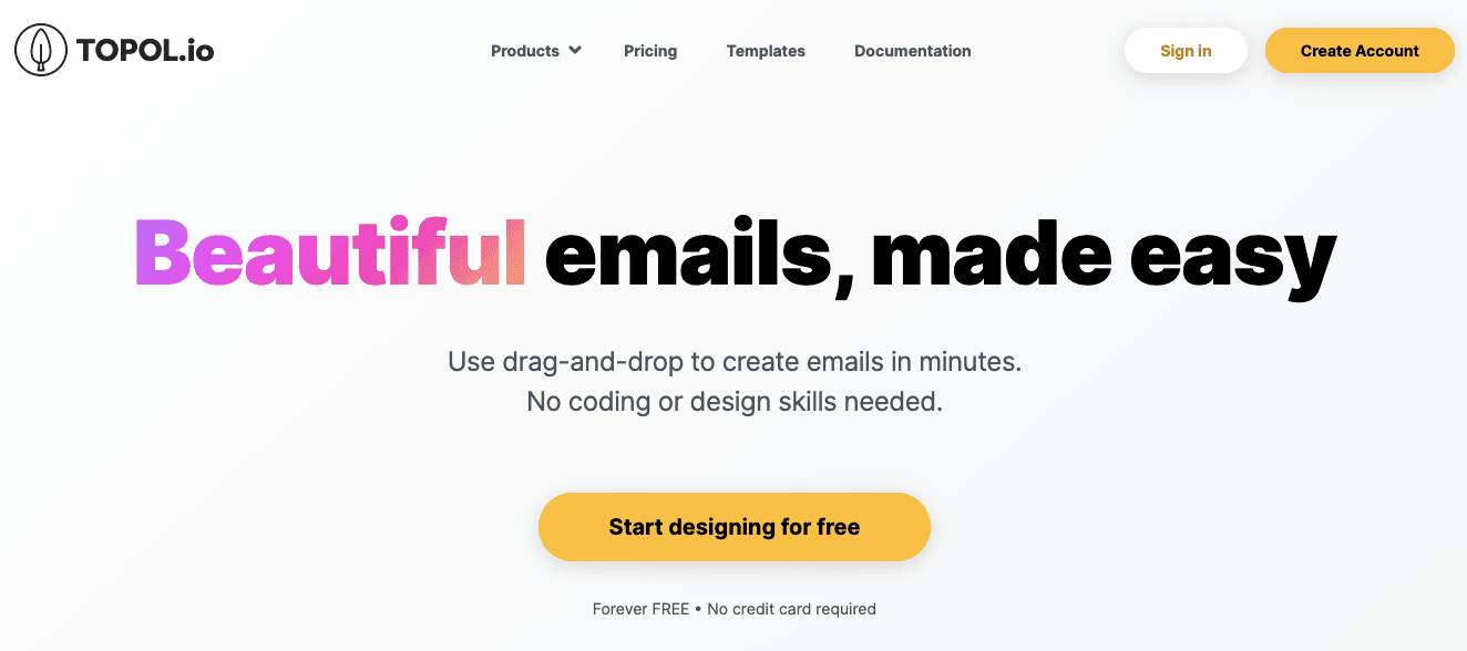 The Topol Email Template Builder