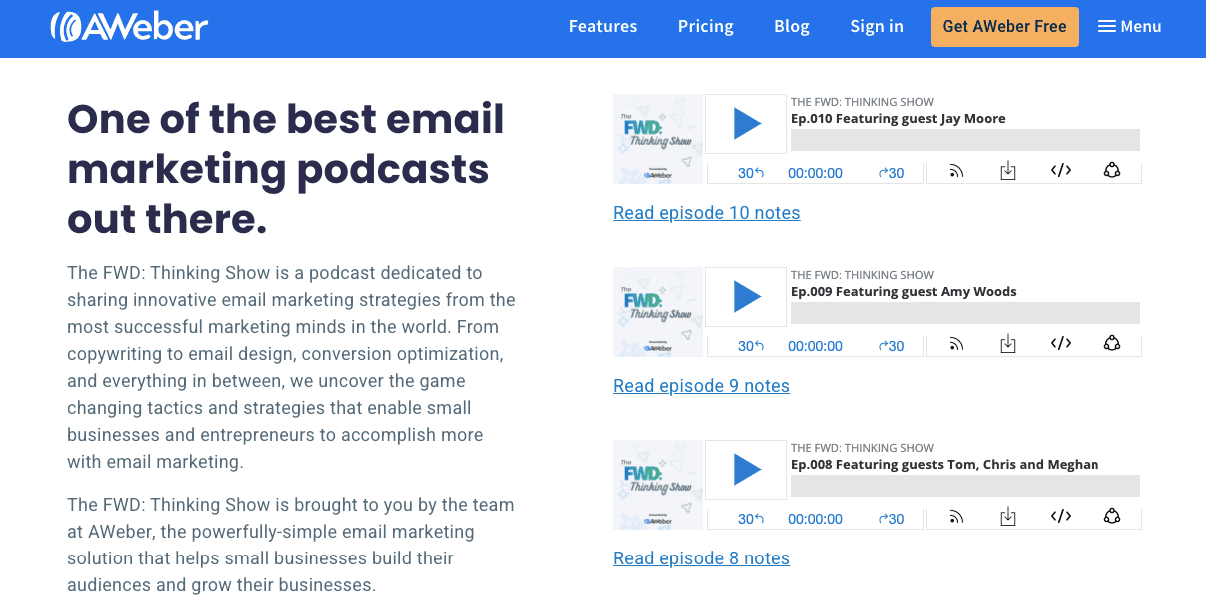Top Email Marketing Podcasts_AWeber