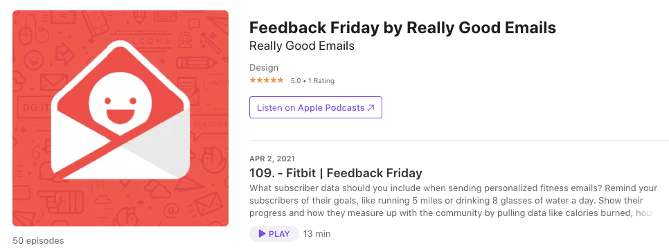 Top Podcasts on Email Marketing_Really Good Emails
