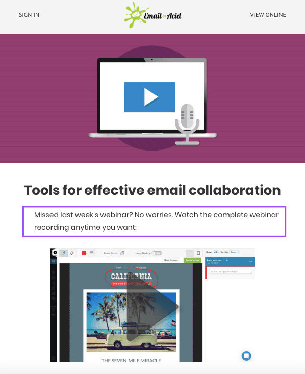 Webinar Email Sending The Recording to Users