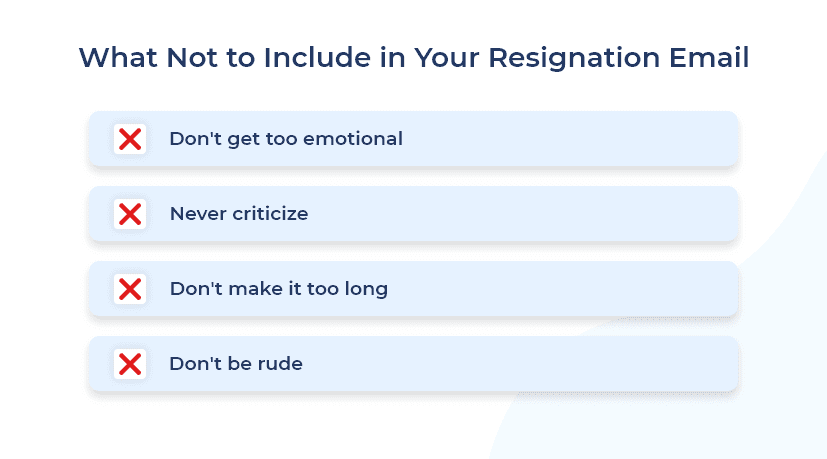 Lo que no debes incluirse en su correo electrónico de dimisión