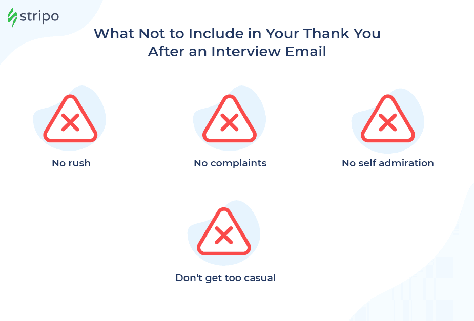 What Not to Include in Your Thank You After an Interview Email _ Stripo