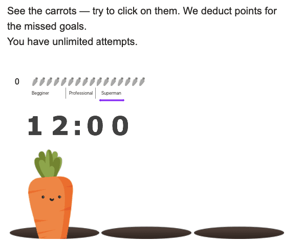 carrots with a complete feedback system