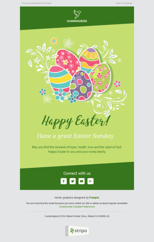 Easter Email Template "Spring Mood" for Webinars industry mobile view