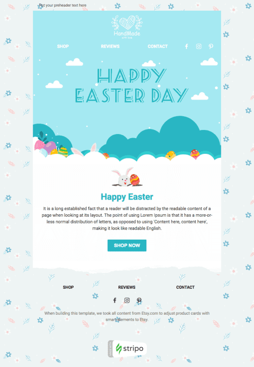 Easter Bunny Email Template by Ruslan Trepukhalov — Stripo.email