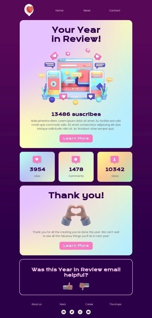 Your Year In Review Email Template By Anastasiia Babintseva Stripo email