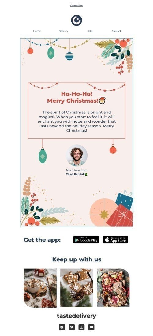 Christmas email template "The spirit of Christmas" for nonprofit industry mobile view