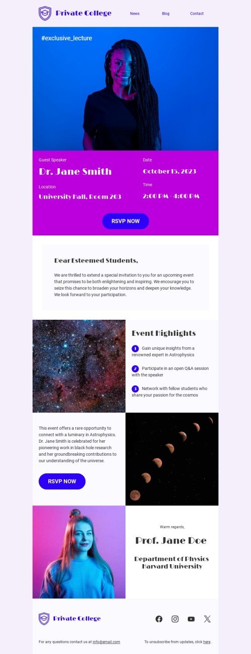 Exclusive lecture Email Template by :full name Stripo email Exclusive lecture Email Template by :full name Stripo email