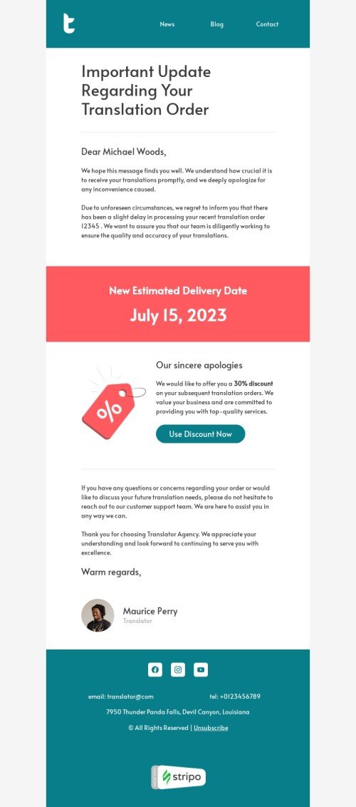 Important Update Email Template By Anastasiia Babintseva Stripo email