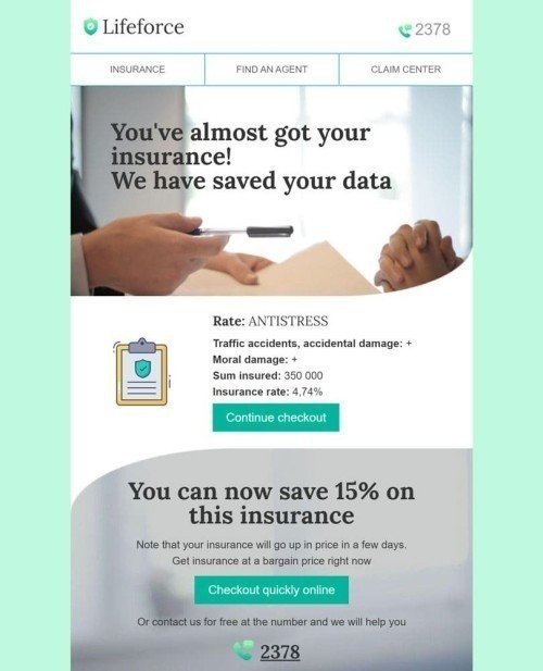 Making insurance Email Template by Anastasiia Babintseva Stripo email