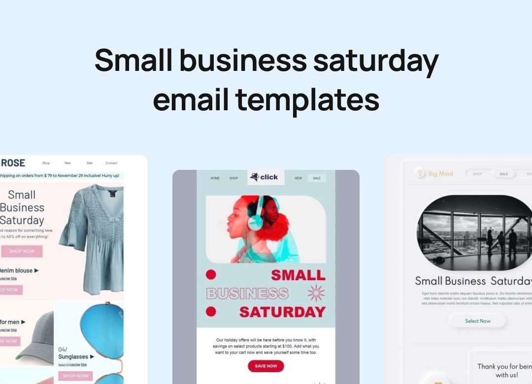 small business saturday email examples